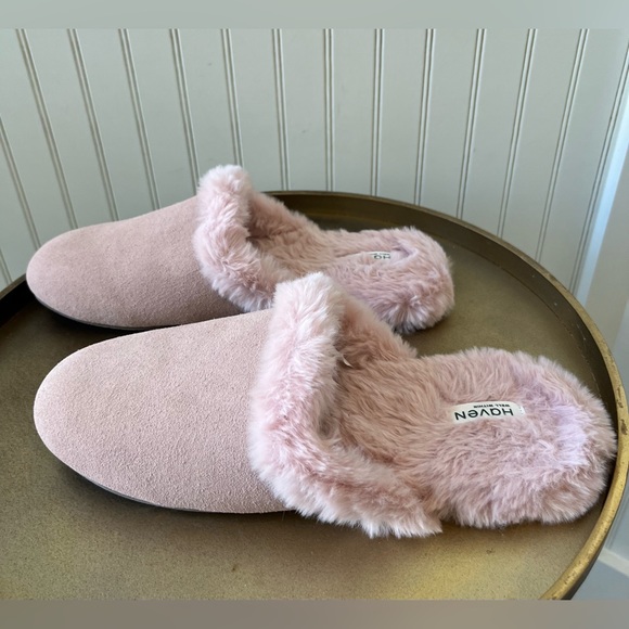 HAVEN WELL WITHIN SUEDE FAUX FUR SLIPPERS | SIZE: 8 | PINK | NEW WITHOUT TAGS - Picture 2 of 8